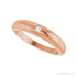 Sapphire Row Natural Diamond Petite Dome Ring - 14K Rose Gold (view 5)