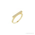 Sapphire Row Natural Diamond Pavé Bar Ring - 14K Yellow Gold