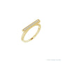 Sapphire Row Natural Diamond Pavé Bar Ring - 14K Yellow Gold