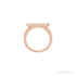 Sapphire Row Natural Diamond Pavé Bar Ring - 14K Rose Gold (view 2)