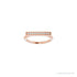 Sapphire Row Natural Diamond Pavé Bar Ring - 14K Rose Gold (view 3)