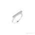 Sapphire Row Natural Diamond Pavé Bar Ring - 14K White Gold