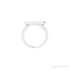 Sapphire Row Natural Diamond Pavé Bar Ring - 14K White Gold (view 2)