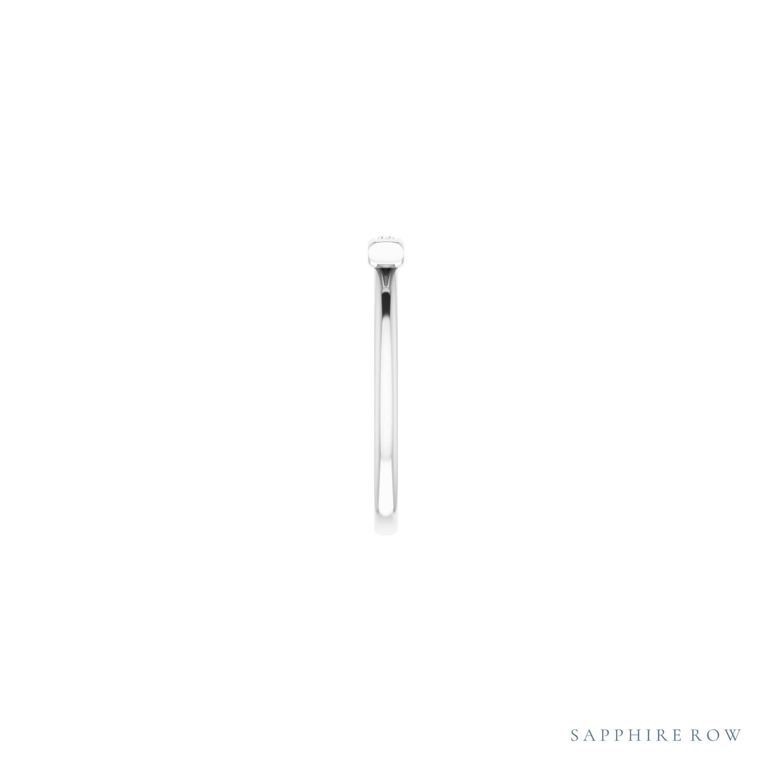 Sapphire Row Natural Diamond Pavé Bar Ring - 14K White Gold (view 4)