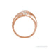 Sapphire Row Lab-Grown Diamond Molten Pavé Dome Ring - 14K Rose Gold (view 2)