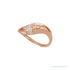 Sapphire Row Lab-Grown Diamond Molten Pavé Dome Ring - 14K Rose Gold (view 4)