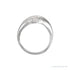 Sapphire Row Lab-Grown Diamond Molten Pavé Dome Ring - 14K White Gold (view 2)