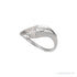 Sapphire Row Lab-Grown Diamond Molten Pavé Dome Ring - 14K White Gold (view 4)