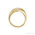 Sapphire Row Lab-Grown Diamond Molten Pavé Dome Ring - 14K Yellow Gold (view 2)