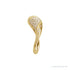 Sapphire Row Lab-Grown Diamond Molten Pavé Dome Ring - 14K Yellow Gold (view 3)