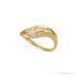 Sapphire Row Lab-Grown Diamond Molten Pavé Dome Ring - 14K Yellow Gold (view 4)