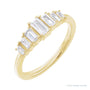 Sapphire Row Lab-Grown Diamond Graduated Baguette Ring - 14K Yellow Gold
