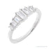 Sapphire Row Lab-Grown Diamond Graduated Baguette Ring - 14K White Gold