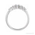 Sapphire Row Lab-Grown Diamond Graduated Baguette Ring - 14K White Gold (view 2)