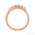 Sapphire Row Lab-Grown Diamond Graduated Baguette Ring - 14K Rose Gold (view 2)