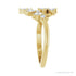 Sapphire Row Natural Diamond Marquise & Round Wrap Ring - 14K Yellow Gold (view 4)
