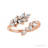 Sapphire Row Natural Diamond Marquise & Round Wrap Ring - 14K Rose Gold (view 3)