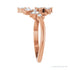 Sapphire Row Natural Diamond Marquise & Round Wrap Ring - 14K Rose Gold (view 4)