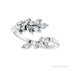 Sapphire Row Natural Diamond Marquise & Round Wrap Ring - Platinum (view 5)