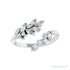 Sapphire Row Lab-Grown Diamond Marquise & Round Wrap Ring - 14K White Gold (view 3)