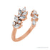 Sapphire Row Lab-Grown Diamond Marquise & Round Wrap Ring - 14K Rose Gold