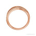 Sapphire Row Lab-Grown Diamond Criss-Cross Ring - 14K Rose Gold (view 2)