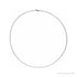 Sapphire Row Rope Chain Necklace - 1.5 mm, 14K White Gold