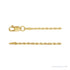 Sapphire Row Rope Chain Necklace - 1.3 mm, 14K Yellow Gold