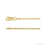 Sapphire Row Rope Chain Necklace - 1.3 mm, 14K Yellow Gold