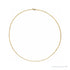 Sapphire Row Rope Chain Necklace - 1.5 mm, 14K Yellow Gold