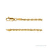 Sapphire Row Rope Chain Necklace - 2.5 mm, 14K Yellow Gold