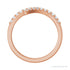 Sapphire Row Natural Diamond Closed Pavé Wrap Ring - 14K Rose Gold (view 2)