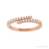 Sapphire Row Natural Diamond Closed Pavé Wrap Ring - 14K Rose Gold (view 3)