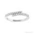 Sapphire Row Natural Diamond Closed Pavé Wrap Ring - 14K White Gold (view 3)