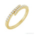 Sapphire Row Natural Diamond Closed Pavé Wrap Ring - 14K Yellow Gold