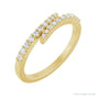 Sapphire Row Natural Diamond Closed Pavé Wrap Ring - 14K Yellow Gold