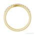 Sapphire Row Natural Diamond Closed Pavé Wrap Ring - 14K Yellow Gold (view 2)