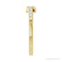 Sapphire Row Natural Diamond Closed Pavé Wrap Ring - 14K Yellow Gold (view 4)