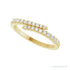 Sapphire Row Natural Diamond Closed Pavé Wrap Ring - 14K Yellow Gold (view 5)