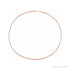 Sapphire Row Rounded Box Chain Necklace - 1.8 mm, 14K Rose Gold