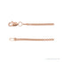 Sapphire Row Rounded Box Chain Necklace - 1.8 mm, 14K Rose Gold (view 2)