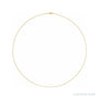 Sapphire Row Rounded Box Chain Necklace - 1 mm, 14K Yellow Gold