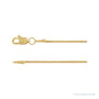 Sapphire Row Rounded Box Chain Necklace - 1 mm, 14K Yellow Gold (view 2)