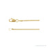 Sapphire Row Rounded Box Chain Necklace - 1 mm, 14K Yellow Gold (view 3)