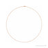 Sapphire Row Rounded Box Chain Necklace - 1 mm, 14K Rose Gold