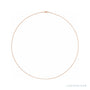 Sapphire Row Rounded Box Chain Necklace - 1 mm, 14K Rose Gold
