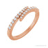 Sapphire Row Lab-Grown Diamond Closed Pavé Wrap Ring - 14K Rose Gold