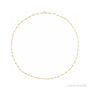 Sapphire Row Gold Twisted Herringbone Chain Necklace - 