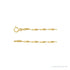 Sapphire Row Gold Twisted Herringbone Chain Necklace -  (view 2)