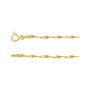 Sapphire Row Gold Twisted Herringbone Chain Necklace -  (view 2)